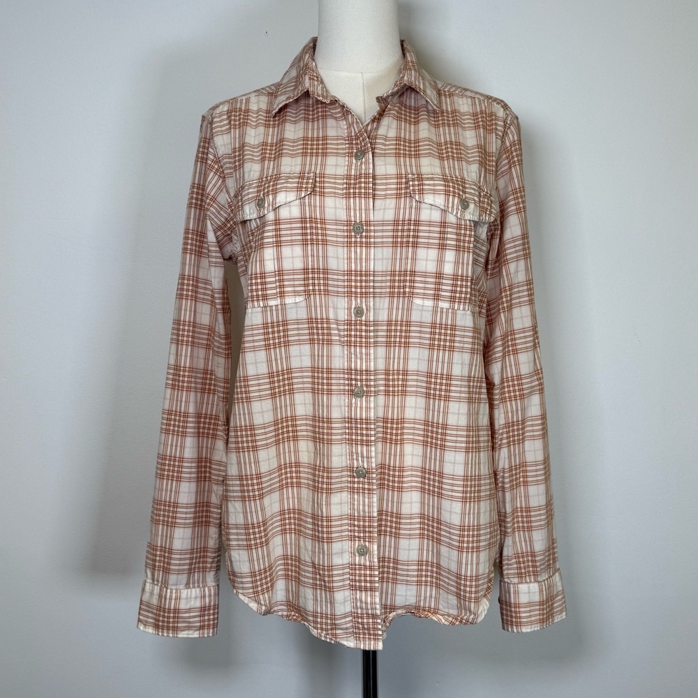 Filson ‘Kadin Island’ 100% Cotton Plaid Button-Up Shirt Women’s Size Medium